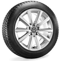 Ruote invernali complete T-ROC 215/55 R17 98V XL, Continental WinterContact TS 870 P, Merano, argento brillante