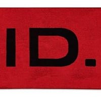 Asciugamano, Nero/rosso, cotone, collezione ID.