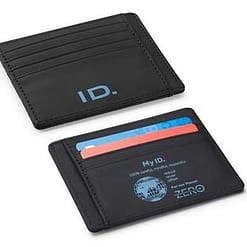 Porta-carte di credito/porta-biglietti da visita, Nero, finta pelle vegana, collezione ID.