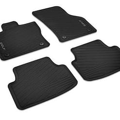 Tappetini per tutte le condizioni atmosferiche anteriore e posteriore, non per Mild-Hybrid, nero satinato, guida a sinistra