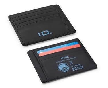 Porta-carte di credito/porta-biglietti da visita, Nero, finta pelle vegana, collezione ID.