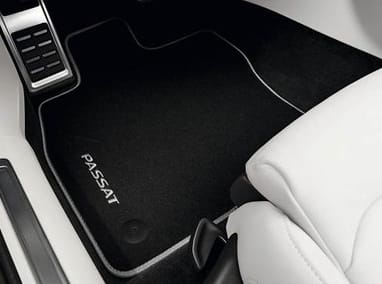 Tappetini in tessuto anteriore e posteriore, nero, Premium