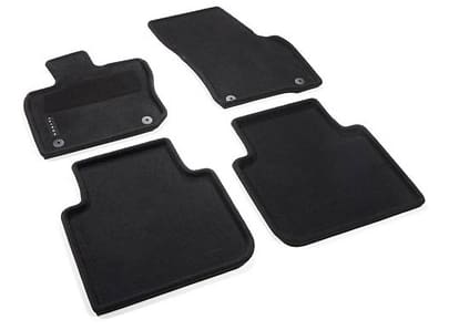 Tappetini in tessuto anteriore e 2a fila di sedili, nero, "Optimat", guida a sinistra