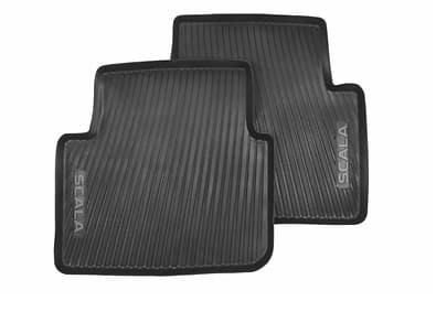 Tappetini posteriori in gomma, con scritta rossa