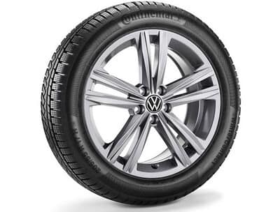 Ruote invernali complete T-CROSS 205/55 R17 91H, Continental WinterContact TS 870 P, Sebring, grigio metallizzato