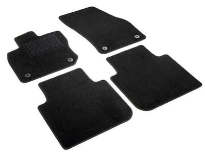 Tappetini in tessuto anteriore e 2a fila di sedili, "Plus", nero, guida a sinistra