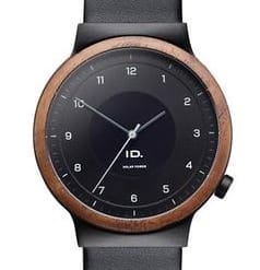 Orologio da polso, Nero, a energia solare, cassa in legno, collezione ID.